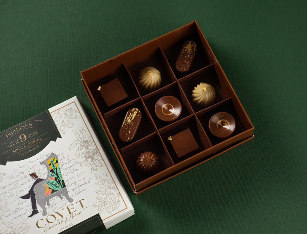 Covet Chocolate Truffles 9 Piece Box