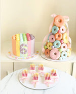 Pop It Cake, Donut Tower & Cake Popsicles