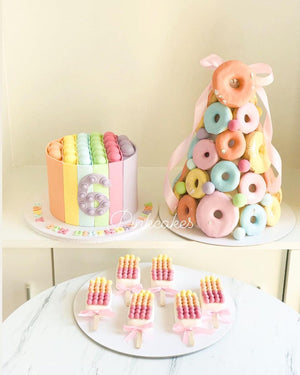 
            
                Load image into Gallery viewer, Pop It Cake, Donut Tower &amp;amp; Cake Popsicles
            
        