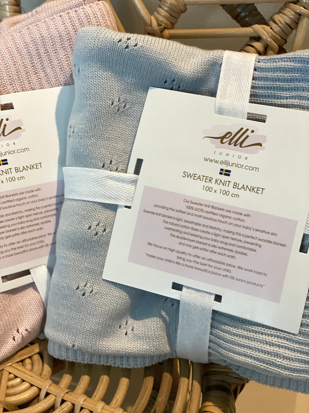 Knitted Blanket In Organic Cotton
